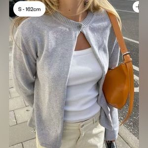 Djerf Avenue Button Up Cardigan & Matching Scarf